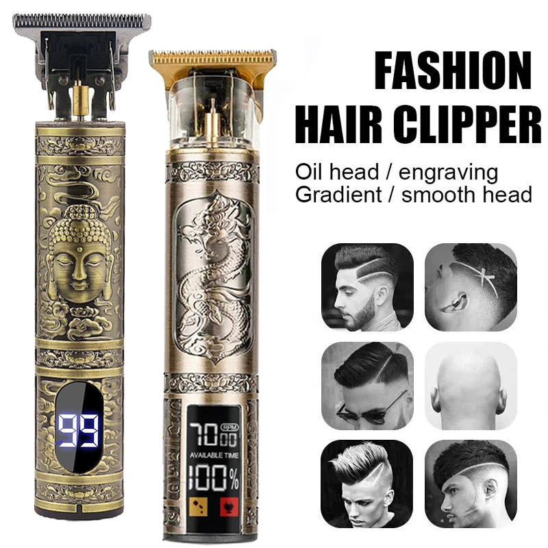 Men'S Grooming Scissors - Rechargeable Mens T9 Carving Hair Clipper