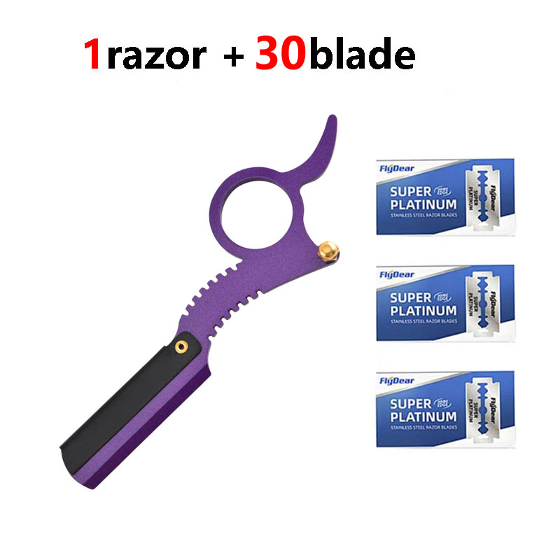 Men'S Grooming Blade - Vintage Manual Ring-Shaped Razor Holder -