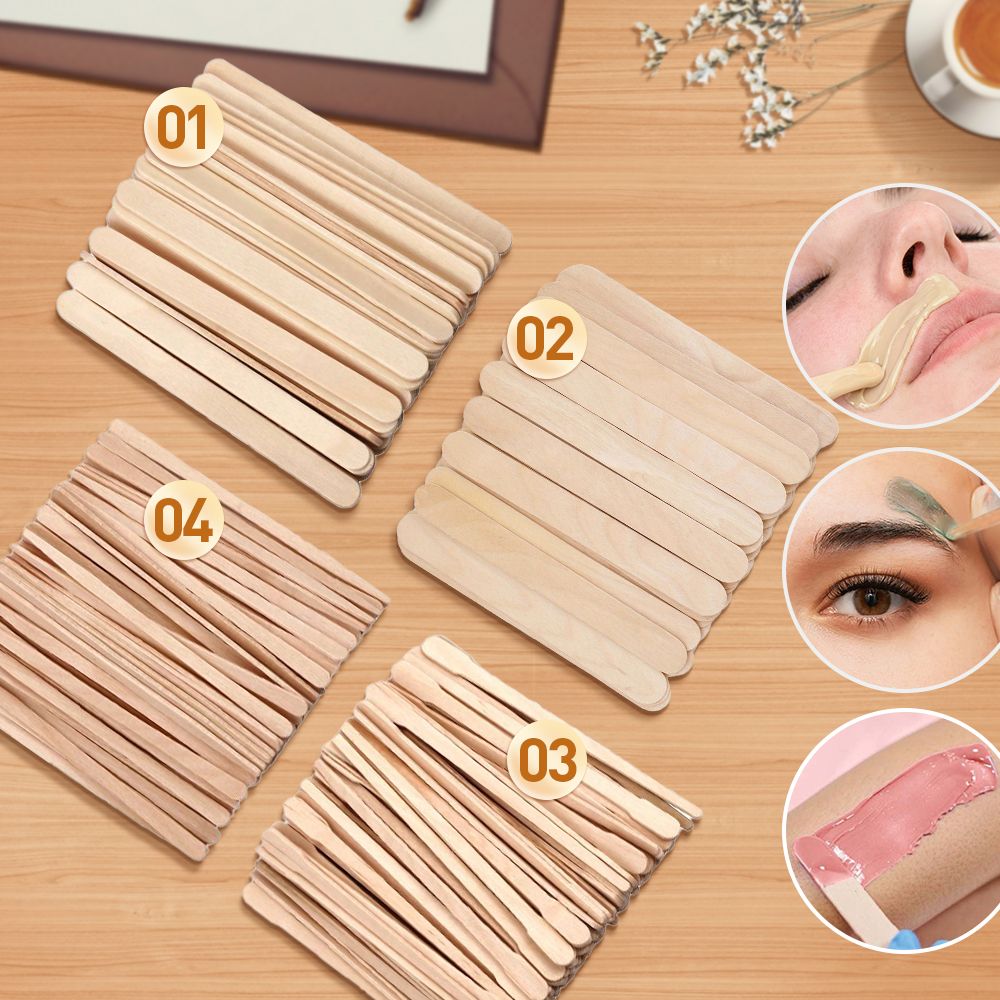 500/200/100Pcs Wooden Hair Rem - Hair Wax Stick 评论和价格