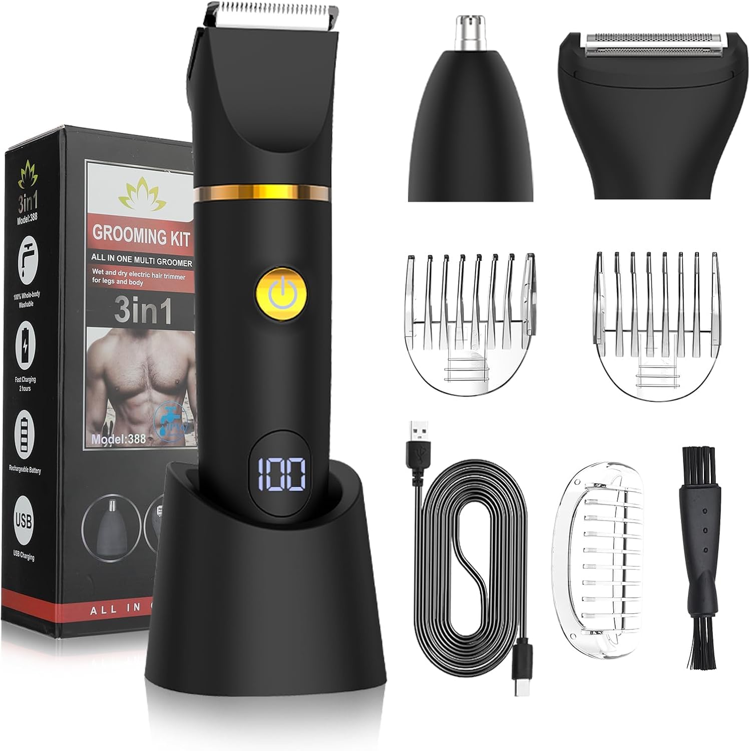 Body Trimmer for Men Woman, 3  - Men'S Grooming Hair And Body Wash 评论和价格
