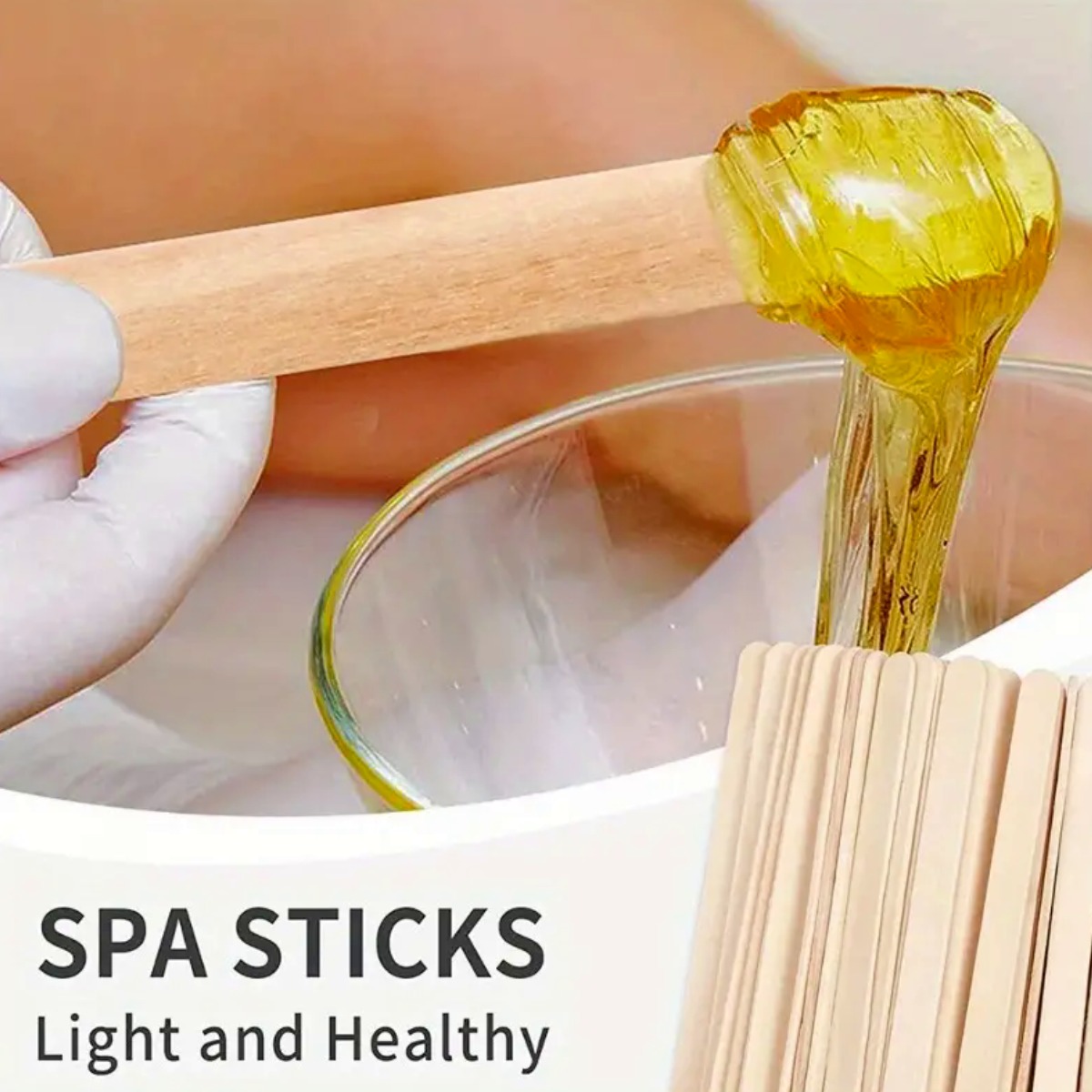 10Pcs Disposable Natural Woode - Hair Wax Stick 评论和价格