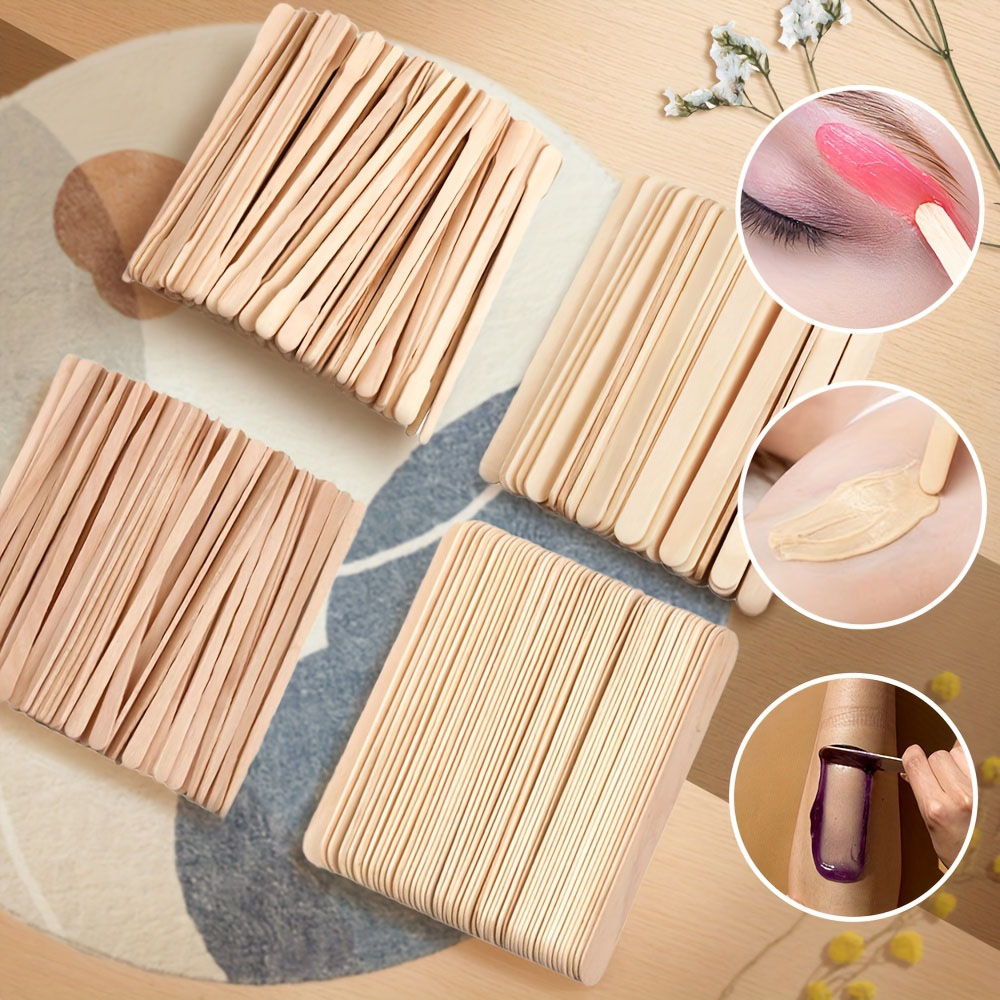 300/500pcs Wooden Wax Sticks M - Hair Wax Stick 评论和价格