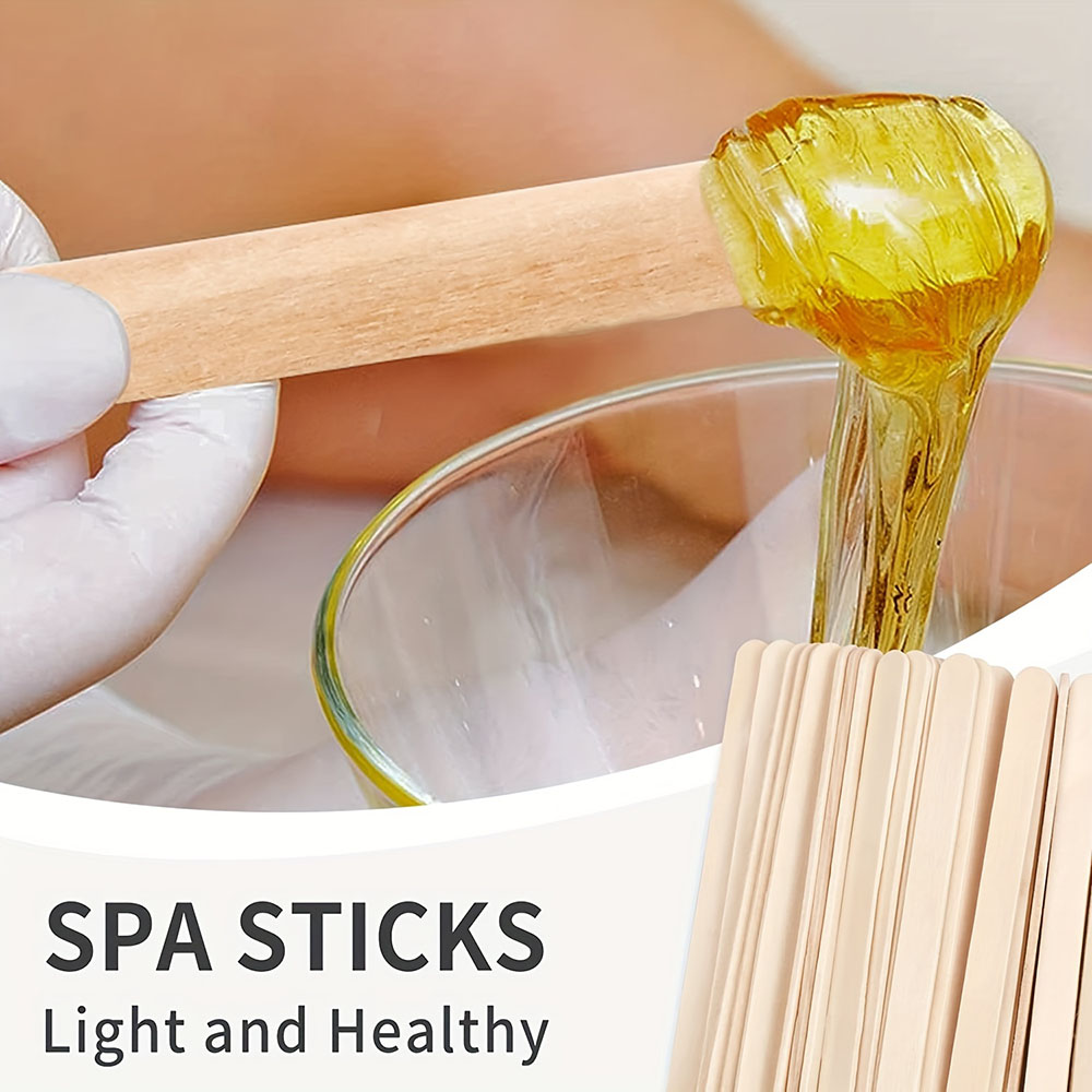 300/500pcs Wooden Wax Sticks M - Hair Wax Stick 评论和价格