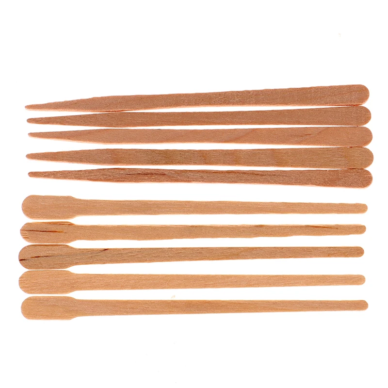 50/100Pcs Wooden Body Hair Rem - Hair Wax Stick 评论和价格