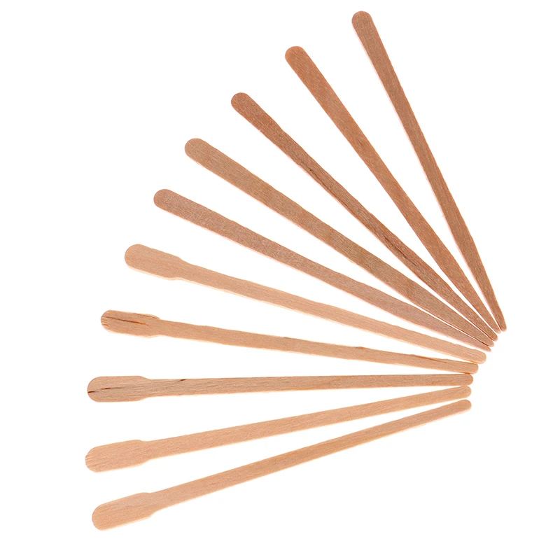 50/100Pcs Wooden Body Hair Rem - Hair Wax Stick 评论和价格